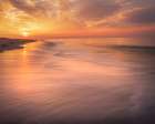 USA-New Jersey-Cape May National Seashore Sunrise on shoreline Art Print